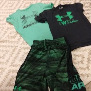UA shorts and shirts